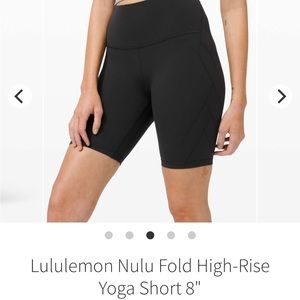Lululemon Nulu Fold High-Rise Yoga Short 8"